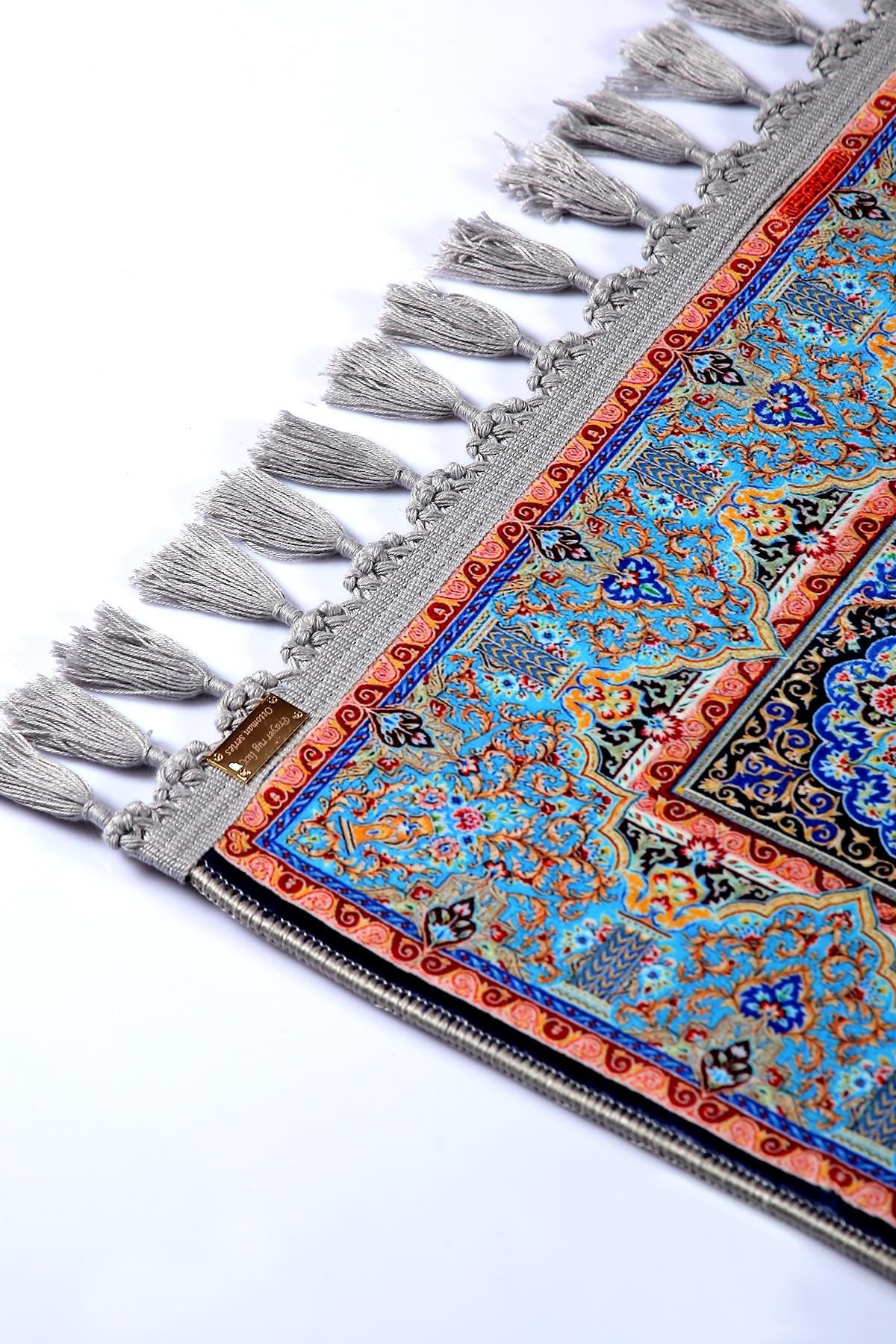 Turkish Prayer Rug, Ottoman Design, Soft Muslim Prayer Mat