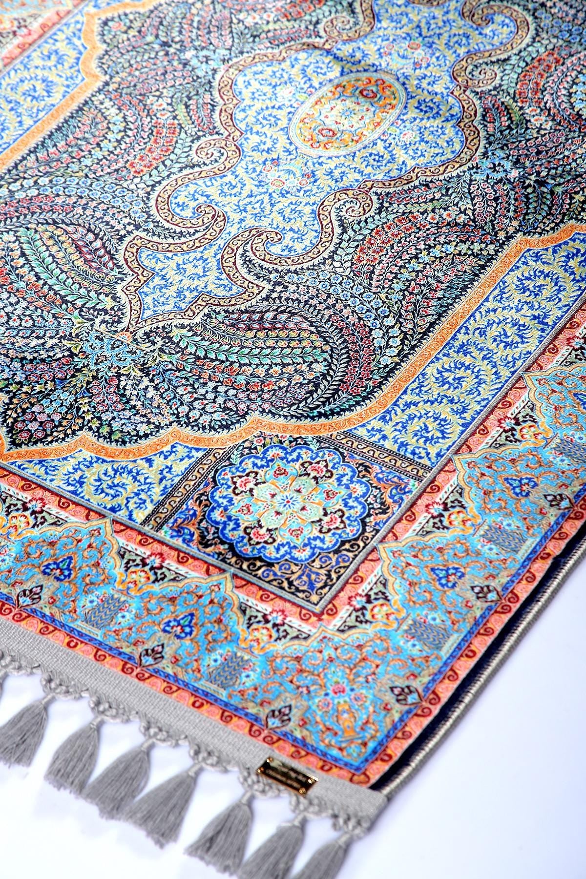 Turkish Prayer Rug, Ottoman Design, Soft Muslim Prayer Mat