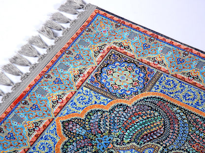 Turkish Prayer Rug, Ottoman Design, Soft Muslim Prayer Mat