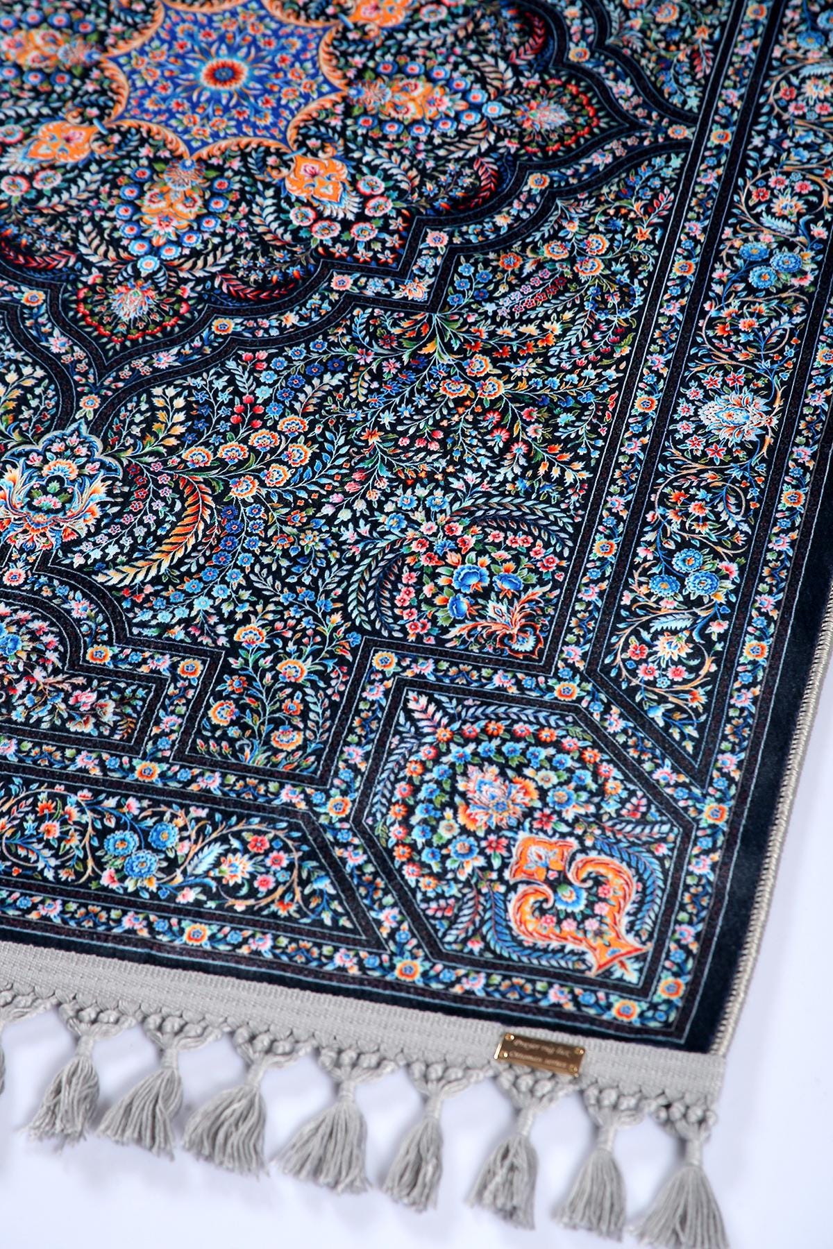 Turkish Prayer Rug, Soft Muslim Prayer Mat, Ottoman Design