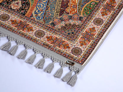 Turkish Prayer Rug, Soft Muslim Prayer Mat, Ottoman Design
