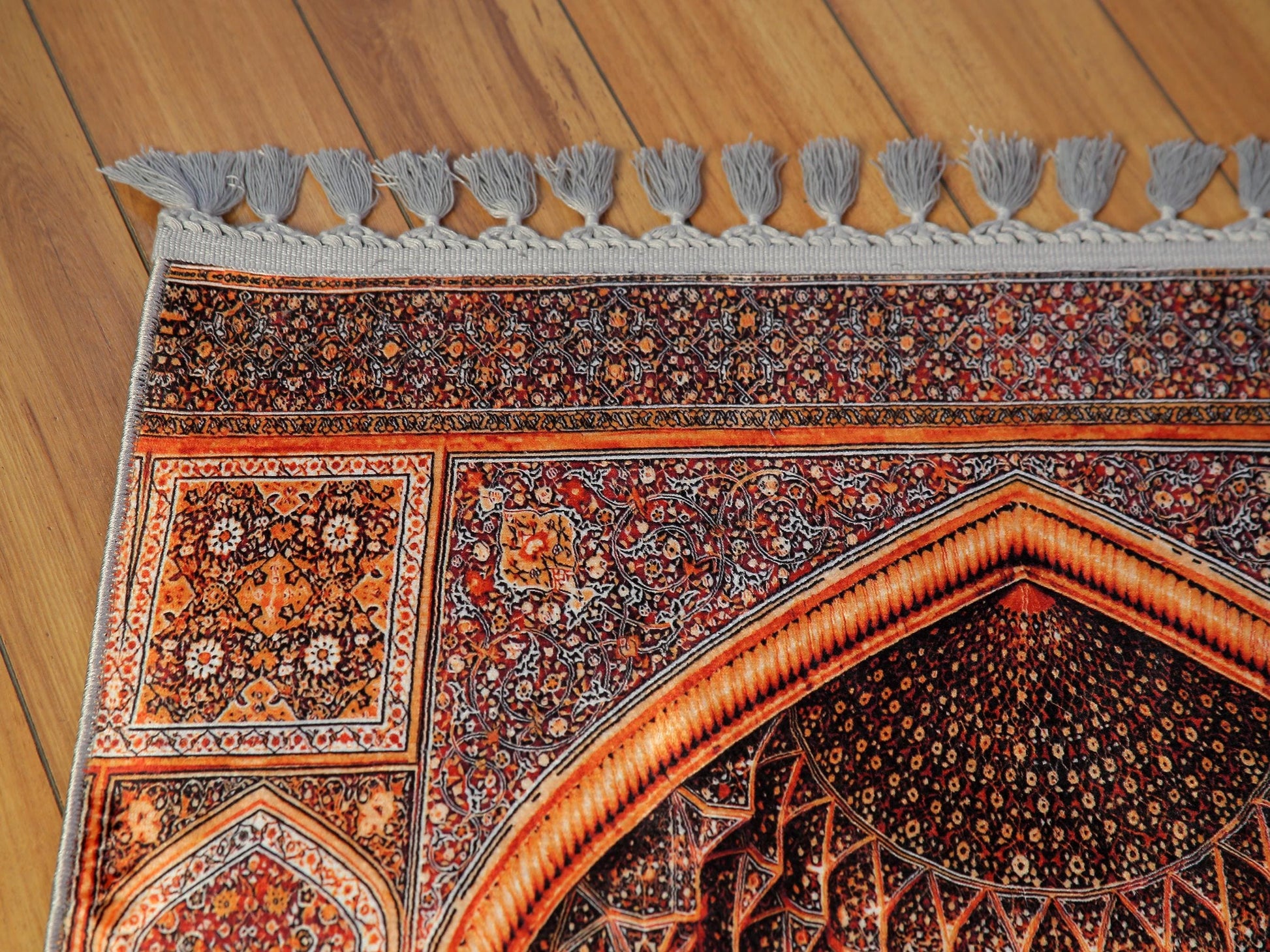 Turkish Prayer Rug, Traditional Ottoman Design, Soft Muslim Prayer Mat