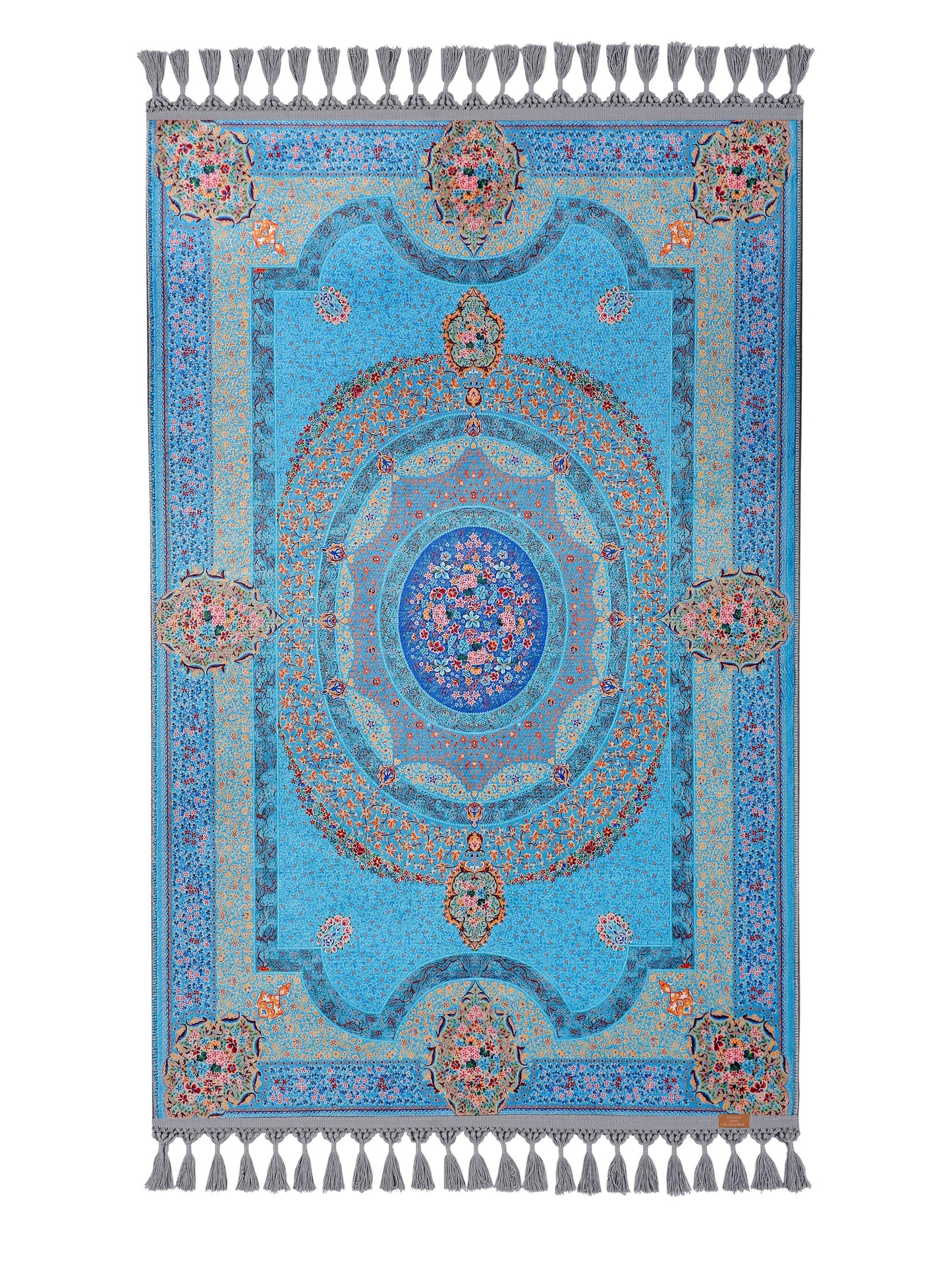 Turkish Prayer Rug, Soft Muslim Prayer Mat, Ottoman Design