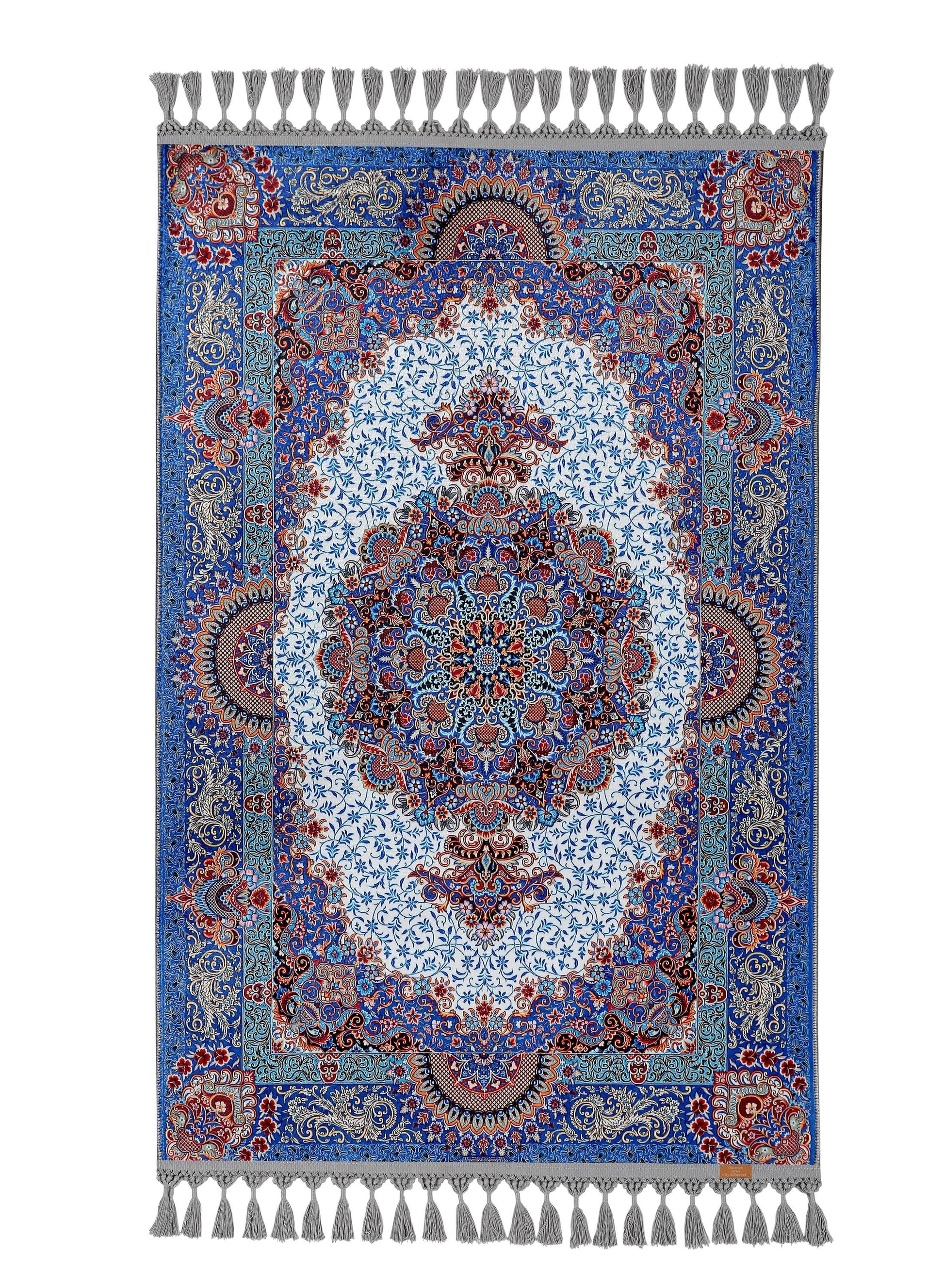 Turkish Prayer Rug, Soft Muslim Prayer Mat, Ottoman Design