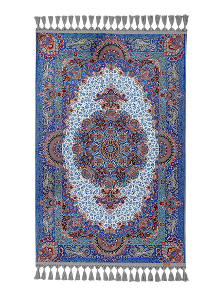 Turkish Prayer Rug, Soft Muslim Prayer Mat, Ottoman Design