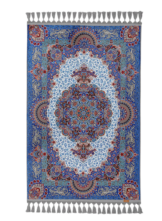 Turkish Prayer Rug, Soft Muslim Prayer Mat, Ottoman Design