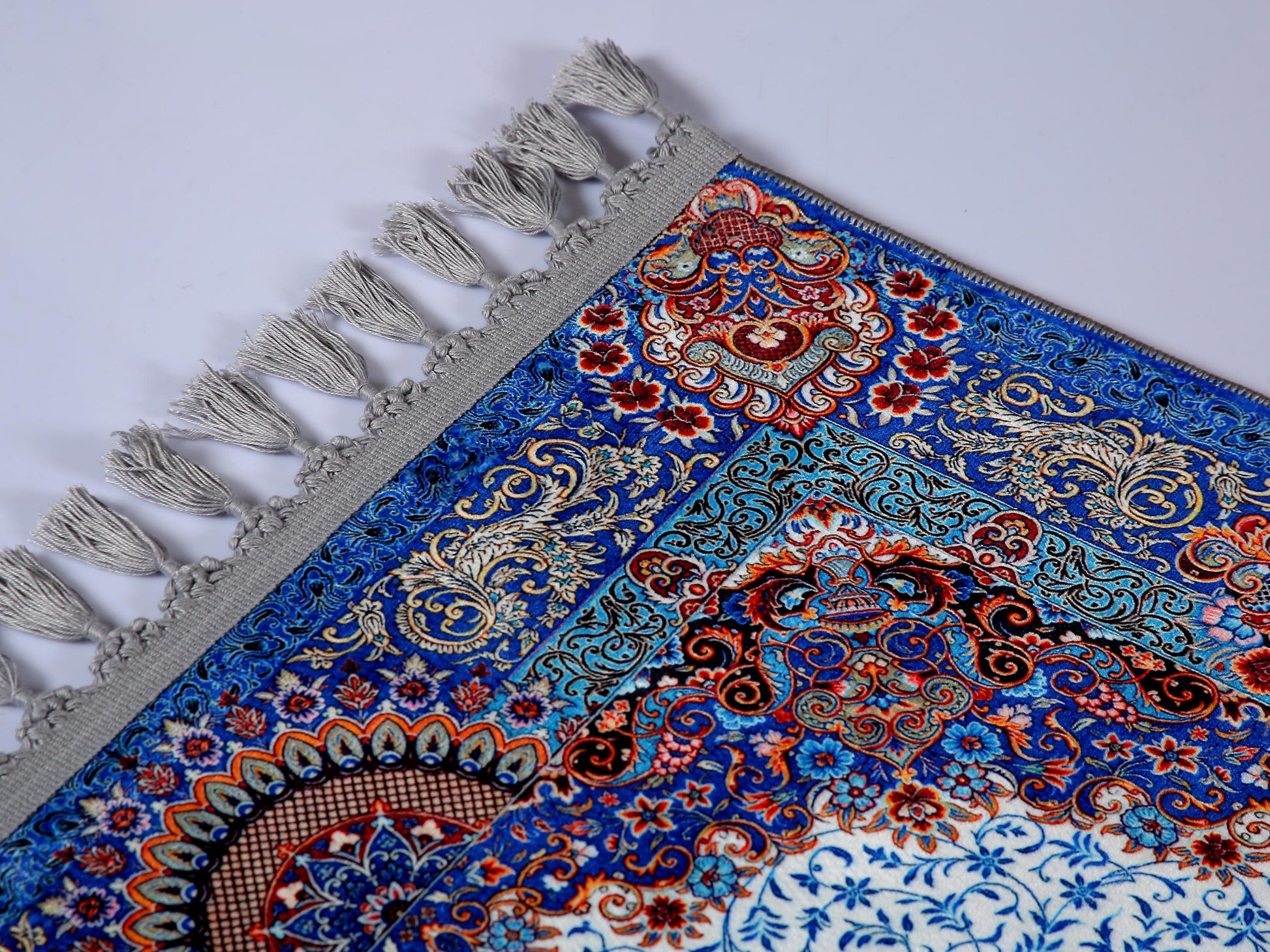 Turkish Prayer Rug, Soft Muslim Prayer Mat, Ottoman Design