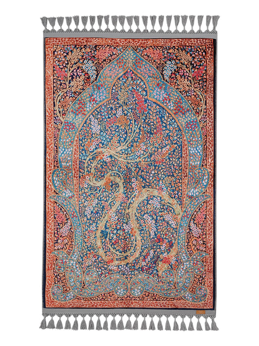 Turkish Prayer Rug, Ottoman Design, Soft Muslim Prayer Mat