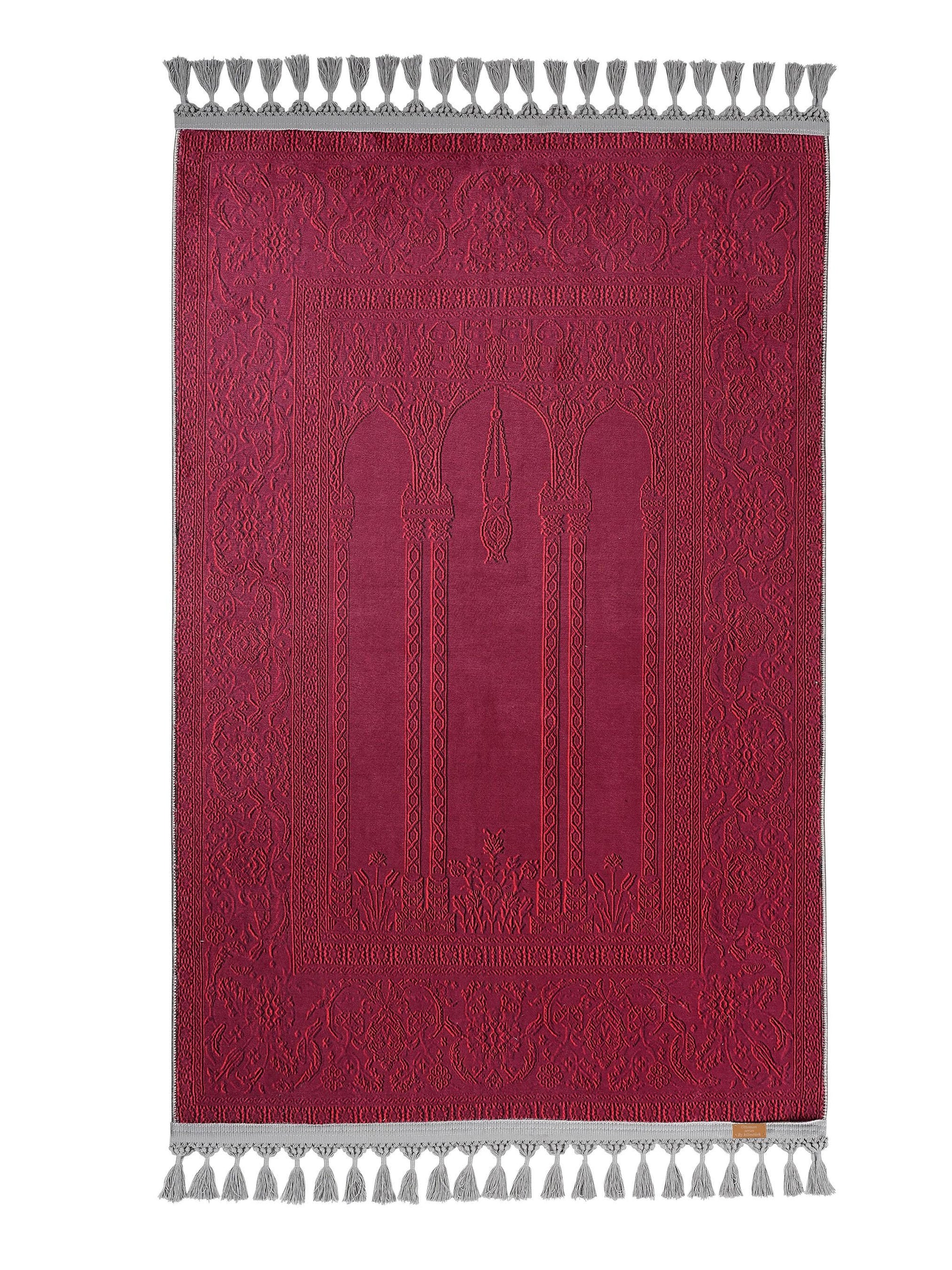 Turkish Prayer Rug, Ottoman Design, Soft Muslim Prayer Mat