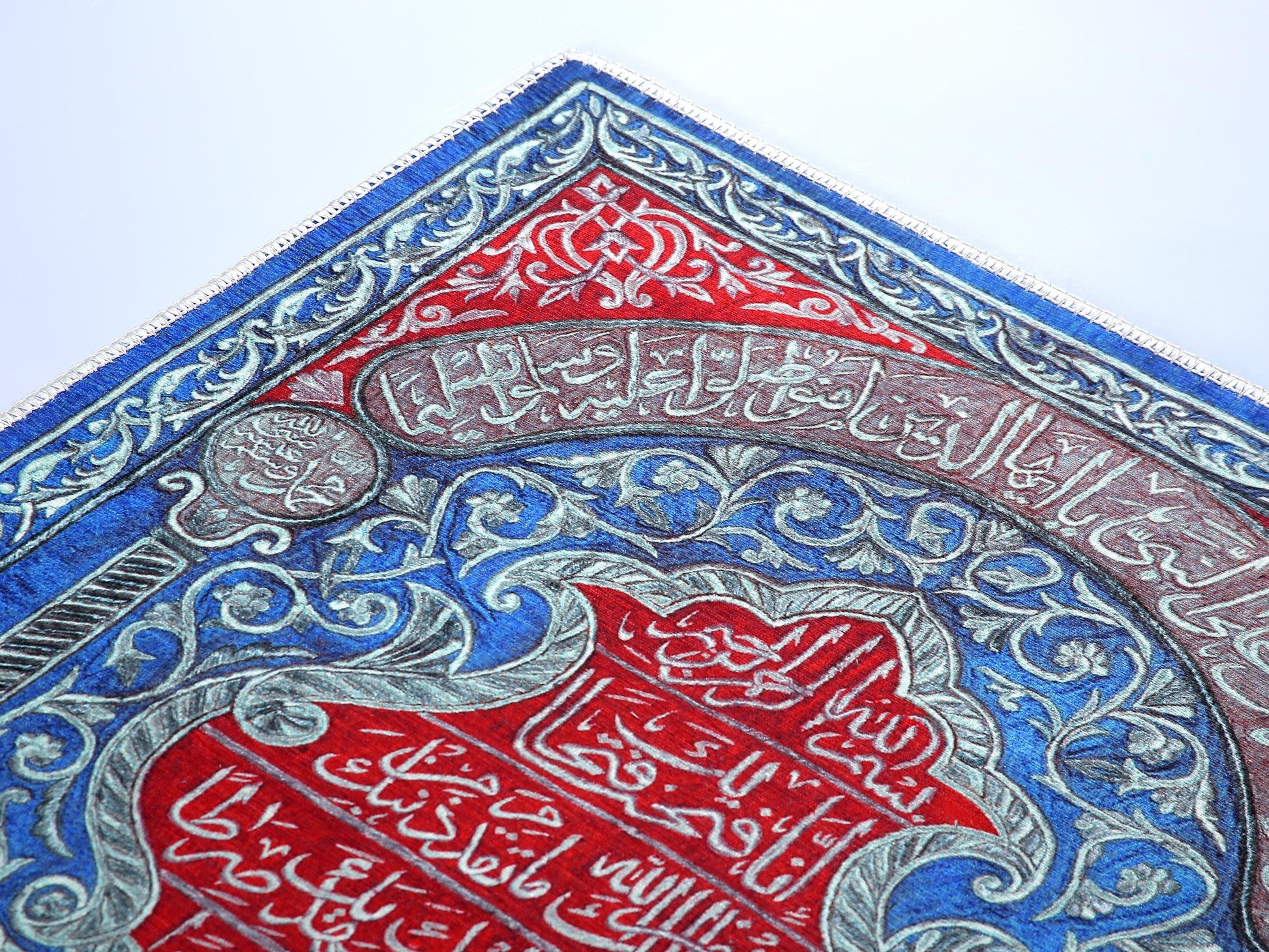 Turkish Prayer Rug, Soft Muslim Prayer Mat, Ottoman Design