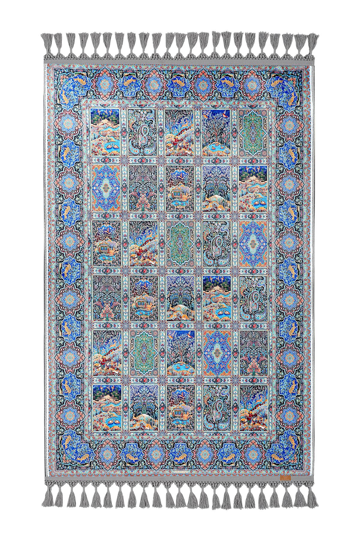 Turkish Prayer Rug, Soft Muslim Prayer Mat, Ottoman Design