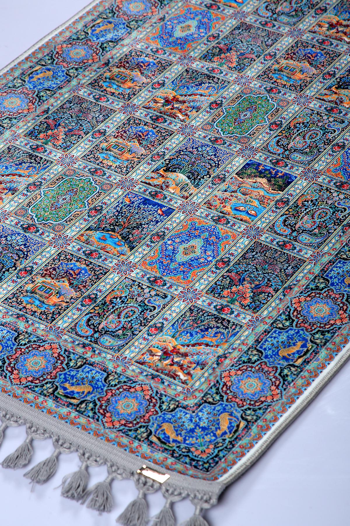 Turkish Prayer Rug, Soft Muslim Prayer Mat, Ottoman Design