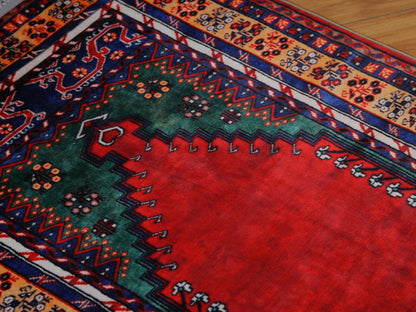 Turkish Prayer Rug, Soft Muslim Prayer Mat, Ottoman Design