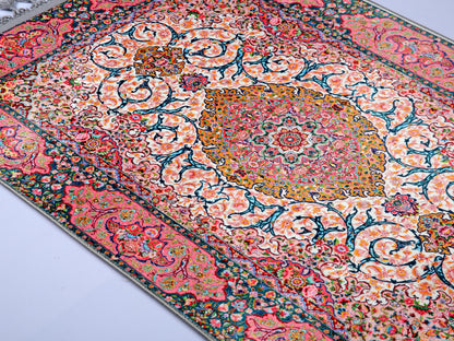 Turkish Prayer Rug, Ottoman Design, Soft Muslim Prayer Mat