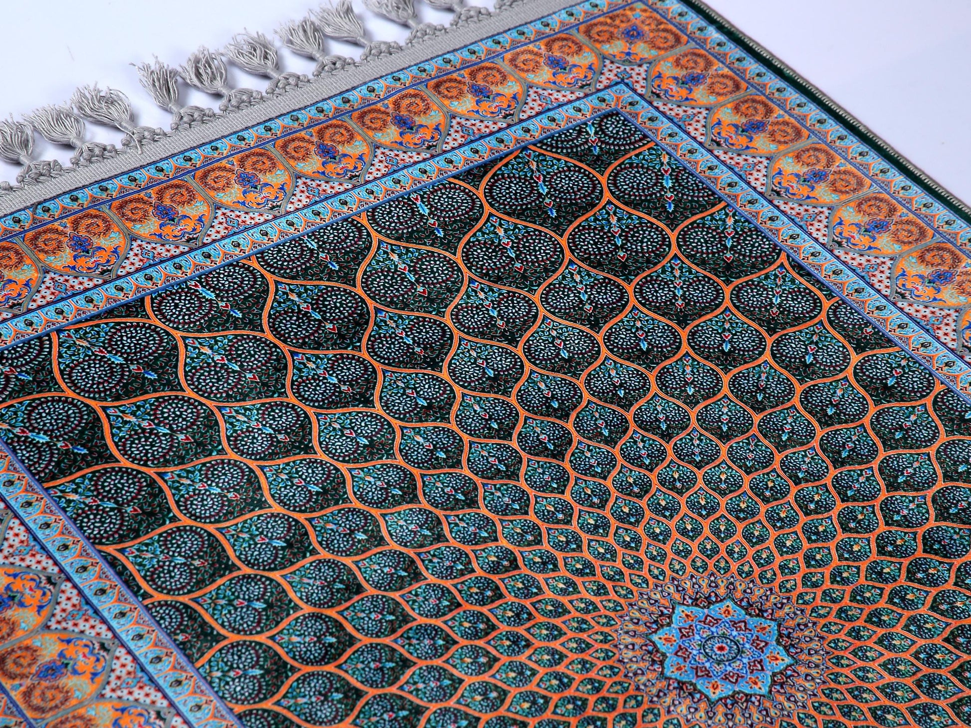 Turkish Prayer Rug, Traditional Ottoman Design, Soft Muslim Prayer Mat