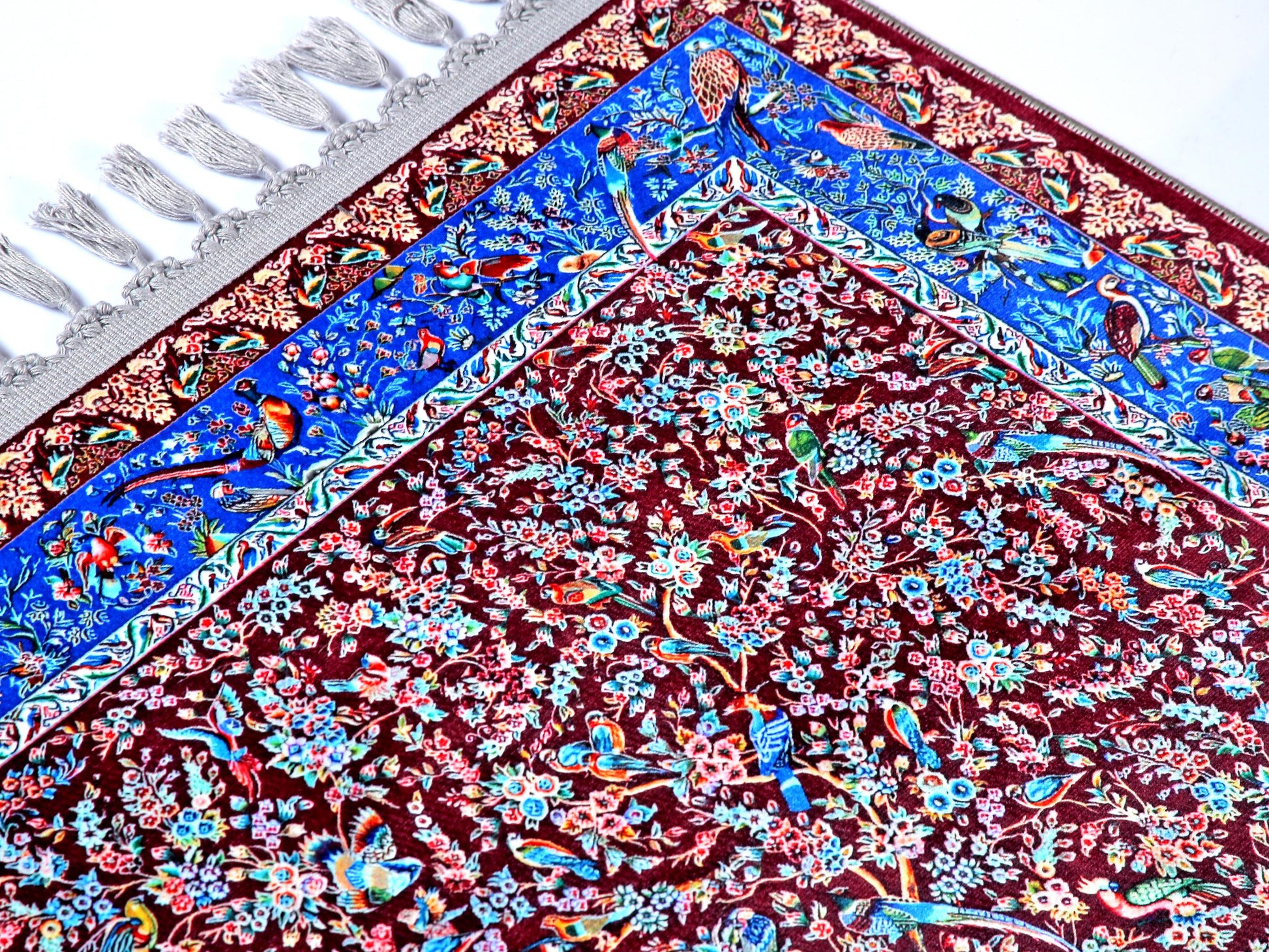 Turkish Prayer Rug, Soft Muslim Prayer Mat, Ottoman Design