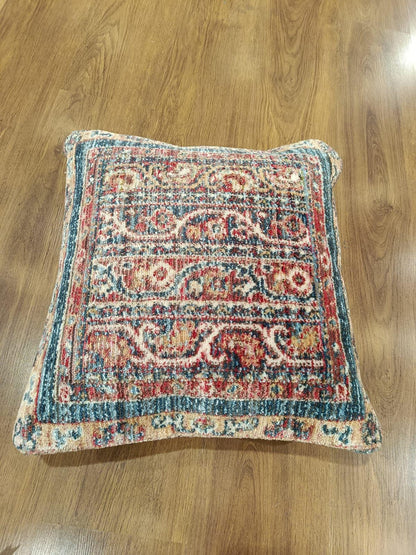 Vintage Turkish Carpet Pillow – Traditional Kilim-Style Cushion Cover with Oriental Rug Design , 50cmx50cm cushion