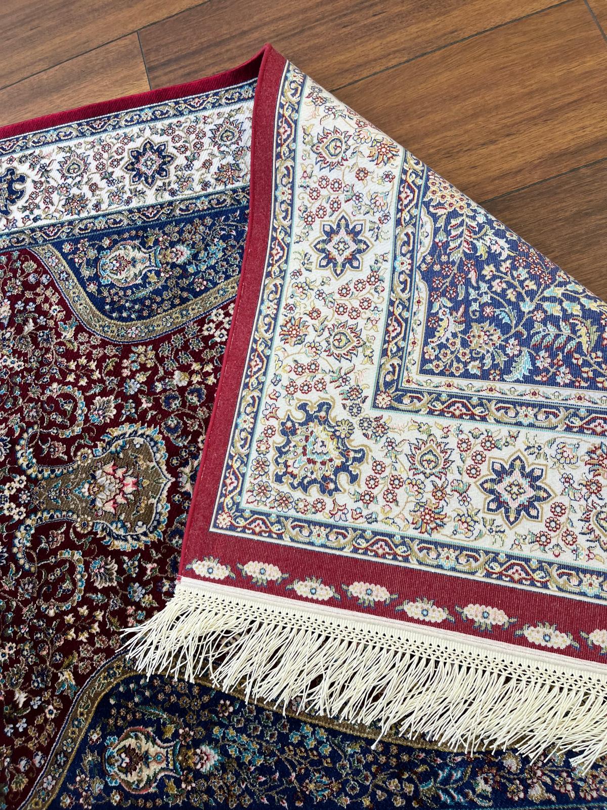 Bamboo Prayer Rug with Silk Fringes, Muslim Seccade