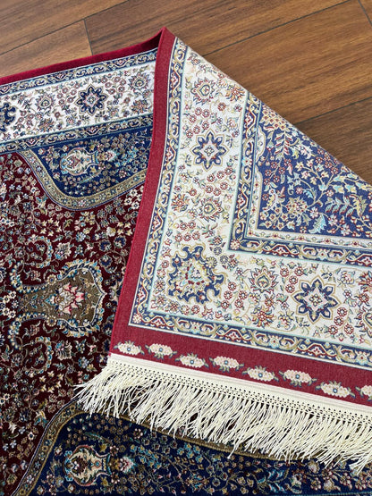 Bamboo Prayer Rug with Silk Fringes, Muslim Seccade
