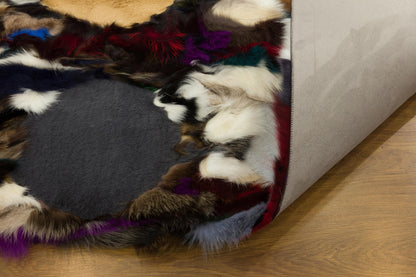8'x10' Custom Leather Rug: Faux Fur Design for Bedroom, Nursery, Living Room - Boutique Quality