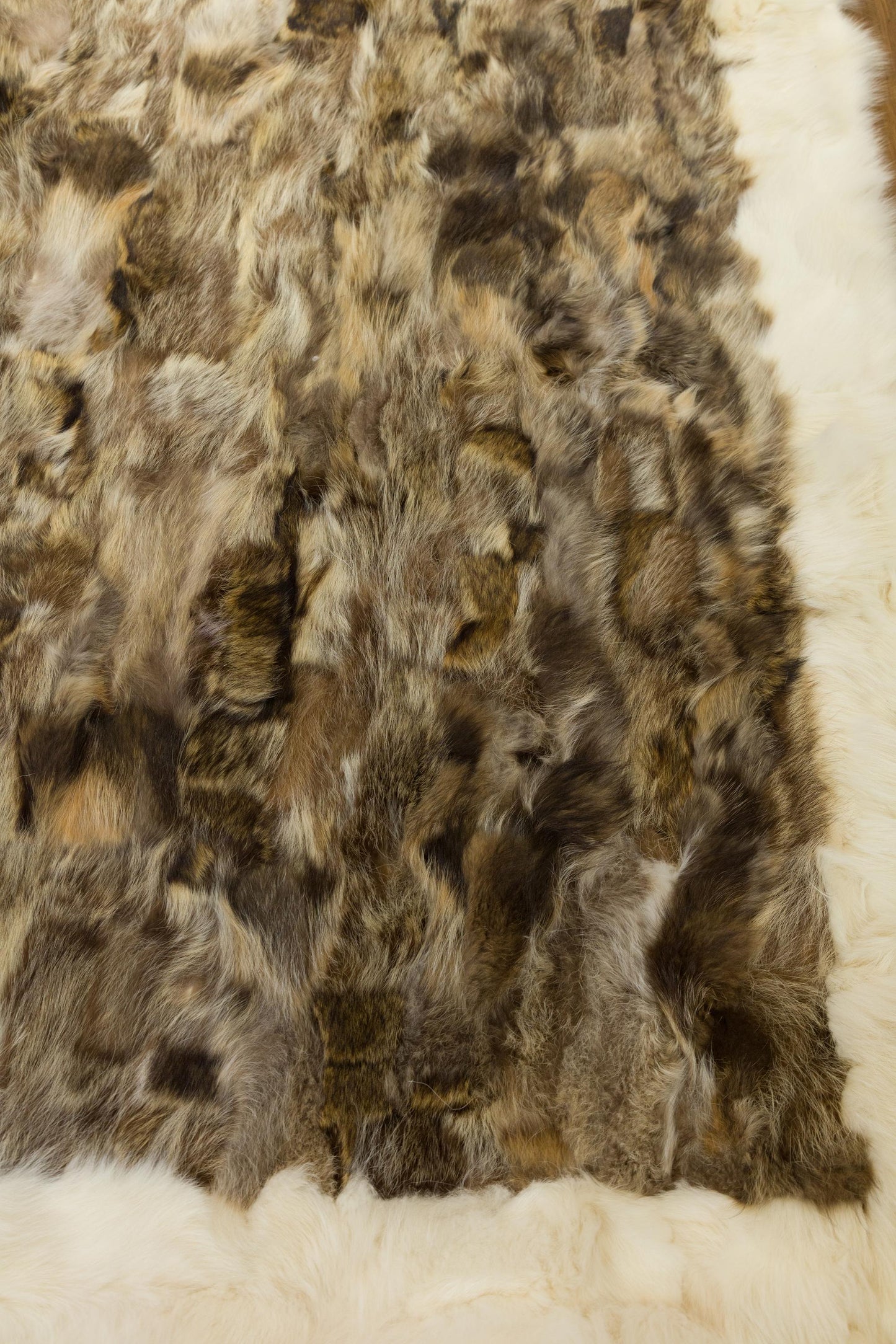 Customizable 8'x12' Leather Rug: Faux or Real Fur Options for Bedroom, Living Room, Nursery