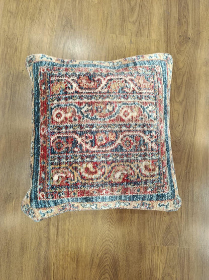 Vintage Turkish Carpet Pillow – Traditional Kilim-Style Cushion Cover with Oriental Rug Design , 50cmx50cm cushion