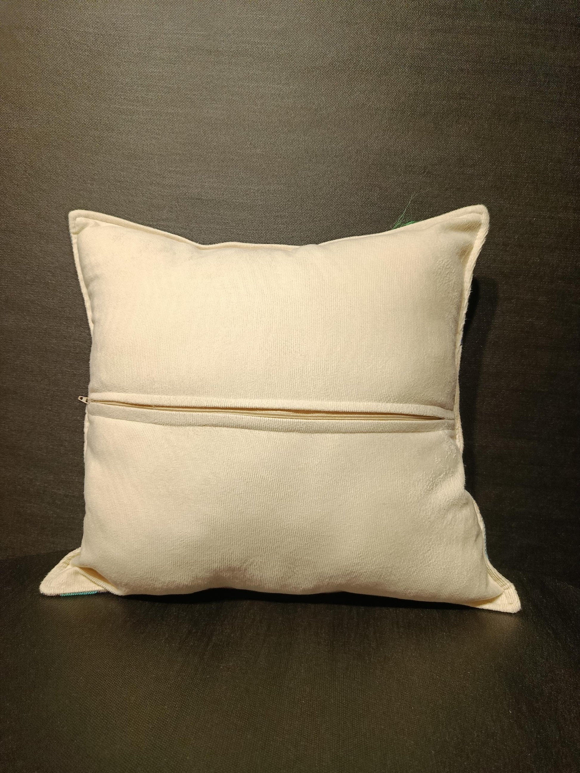 Floral Gobelin Cushion Cover: Turkish Tapestry Pillow, 40x40cm