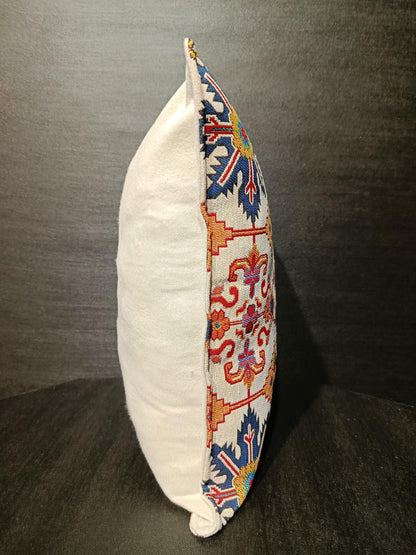 Anatolian Kilim Cushion Cover: Gobelin Tapestry Pillow, Turkish Tribal Decor