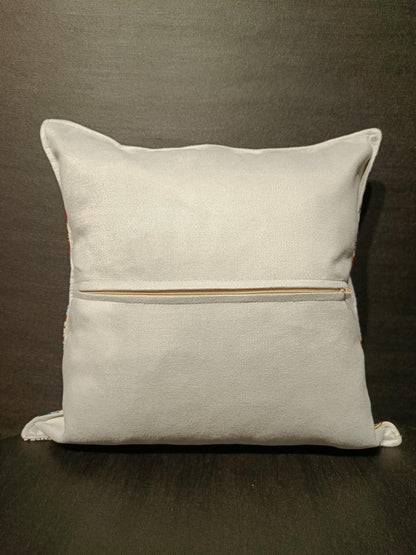 Ottoman Tulip Palmette Cushion Cover: Gobelin Jacquard Pillow, Turkish Decor