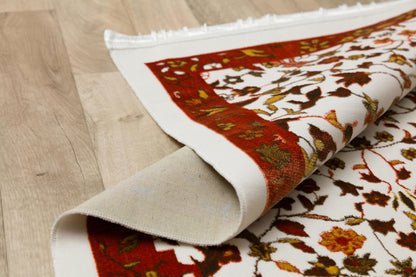 Floral Turkish Prayer Rug: Elegant Mihrab Design - Made in Türkiye