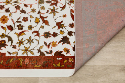 Floral Turkish Prayer Rug: Elegant Mihrab Design - Made in Türkiye