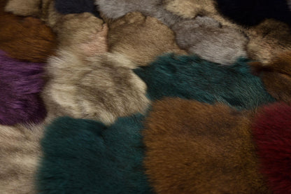 Faux Fur Leather Rug: Custom Patchwork Design