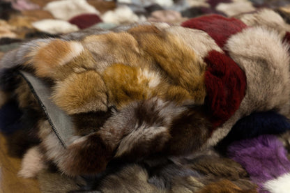 Faux Fur Leather Rug: Custom Patchwork Design