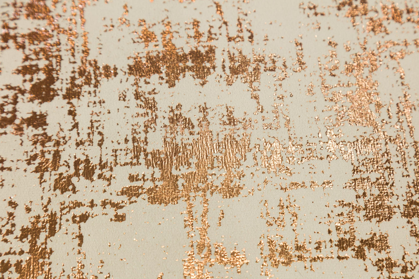 Metallic Rose Gold Geometric Rug: 5x7ft Laser Cut Faux Leather Carpet