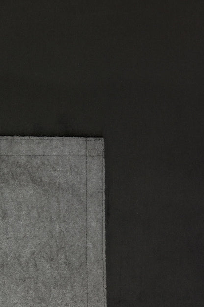Octagon Faux Leather Rug: 5x7ft Black Modern Laser-Cut Carpet