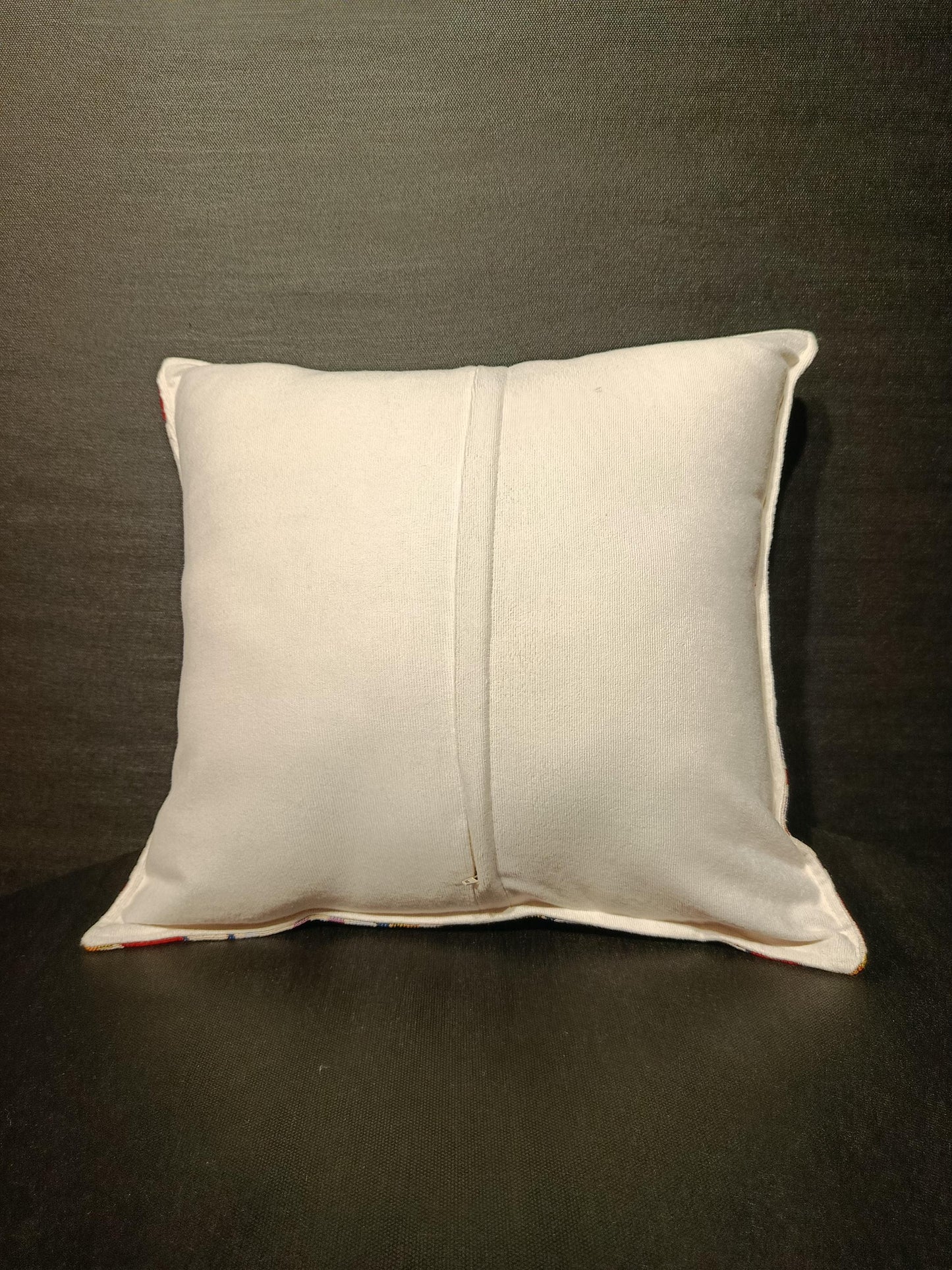 Mosaic Embroidered Pillow Cover: Turkish Geometric Cushion, Boho Decor