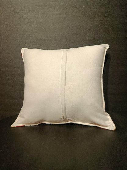 Mosaic Embroidered Pillow Cover: Turkish Geometric Cushion, Boho Decor