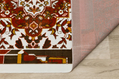 Floral Turkish Prayer Rug: Elegant Mihrab Design - Made in Türkiye