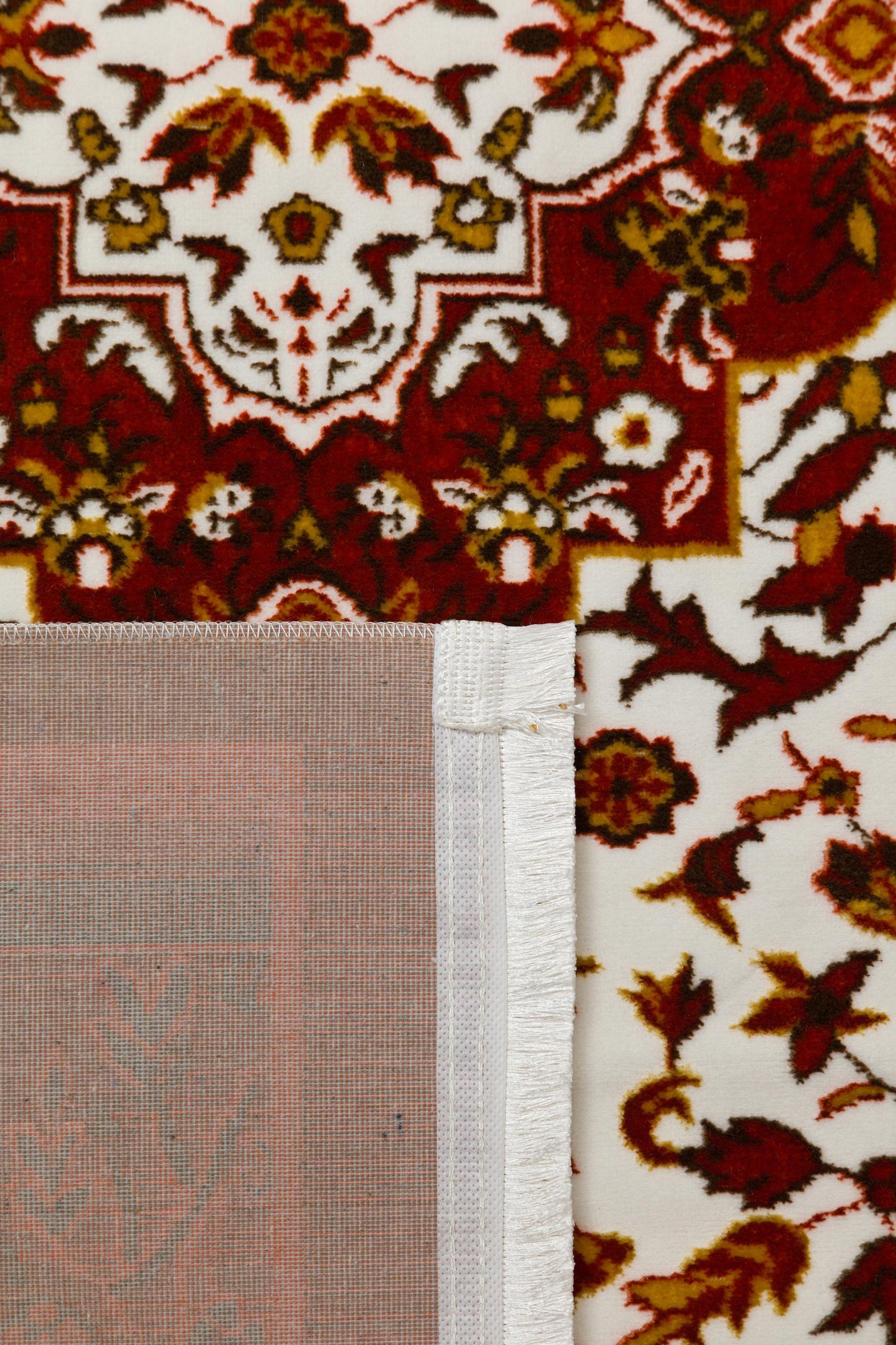 Floral Turkish Prayer Rug: Elegant Mihrab Design - Made in Türkiye
