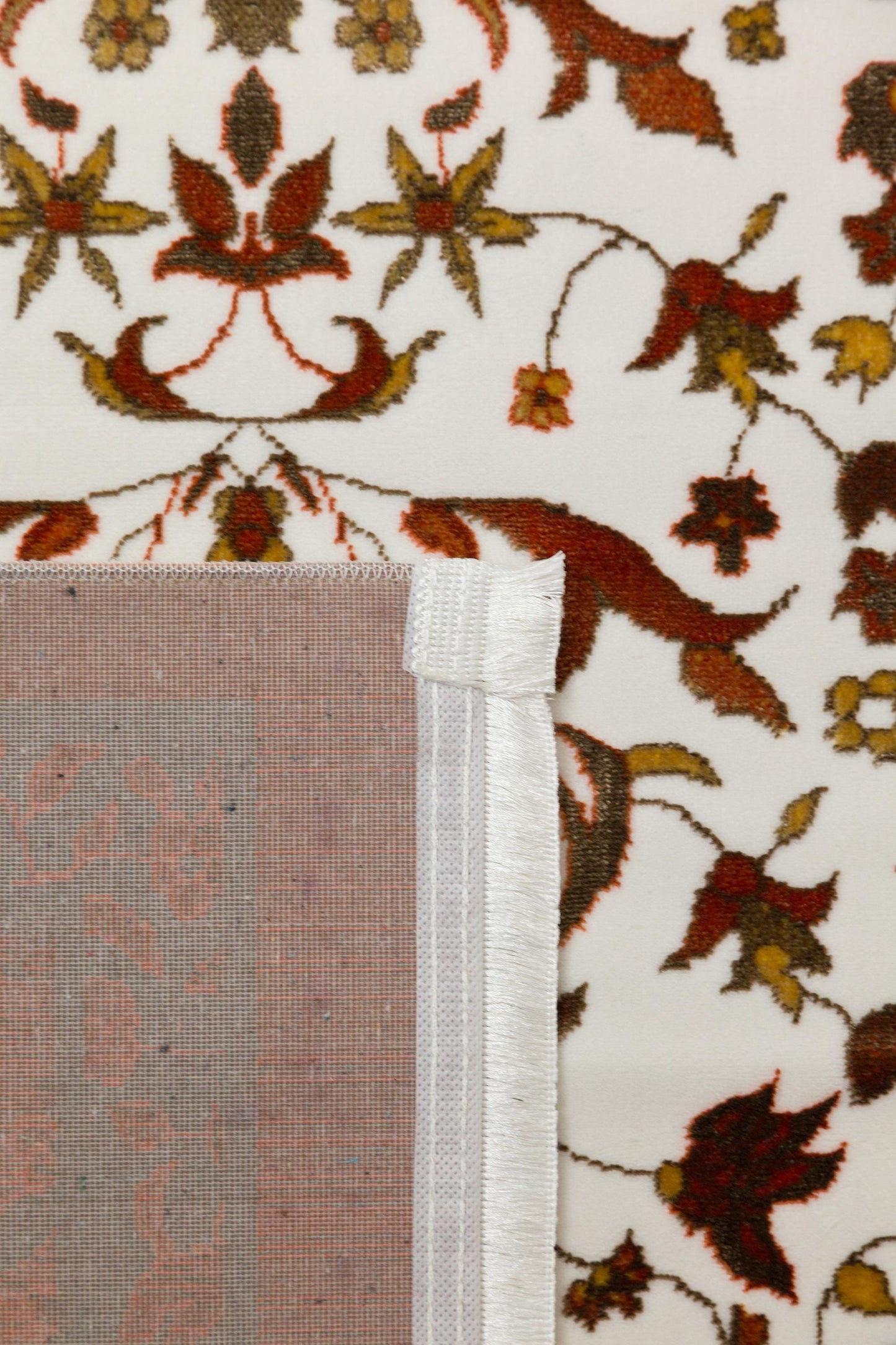 Floral Turkish Prayer Rug: Elegant Mihrab Design - Made in Türkiye