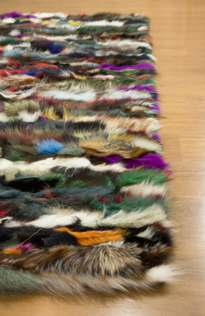 Faux Fur Leather Rug: Custom Colorful Area Rug