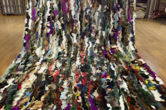 Faux Fur Leather Rug: Custom Colorful Area Rug