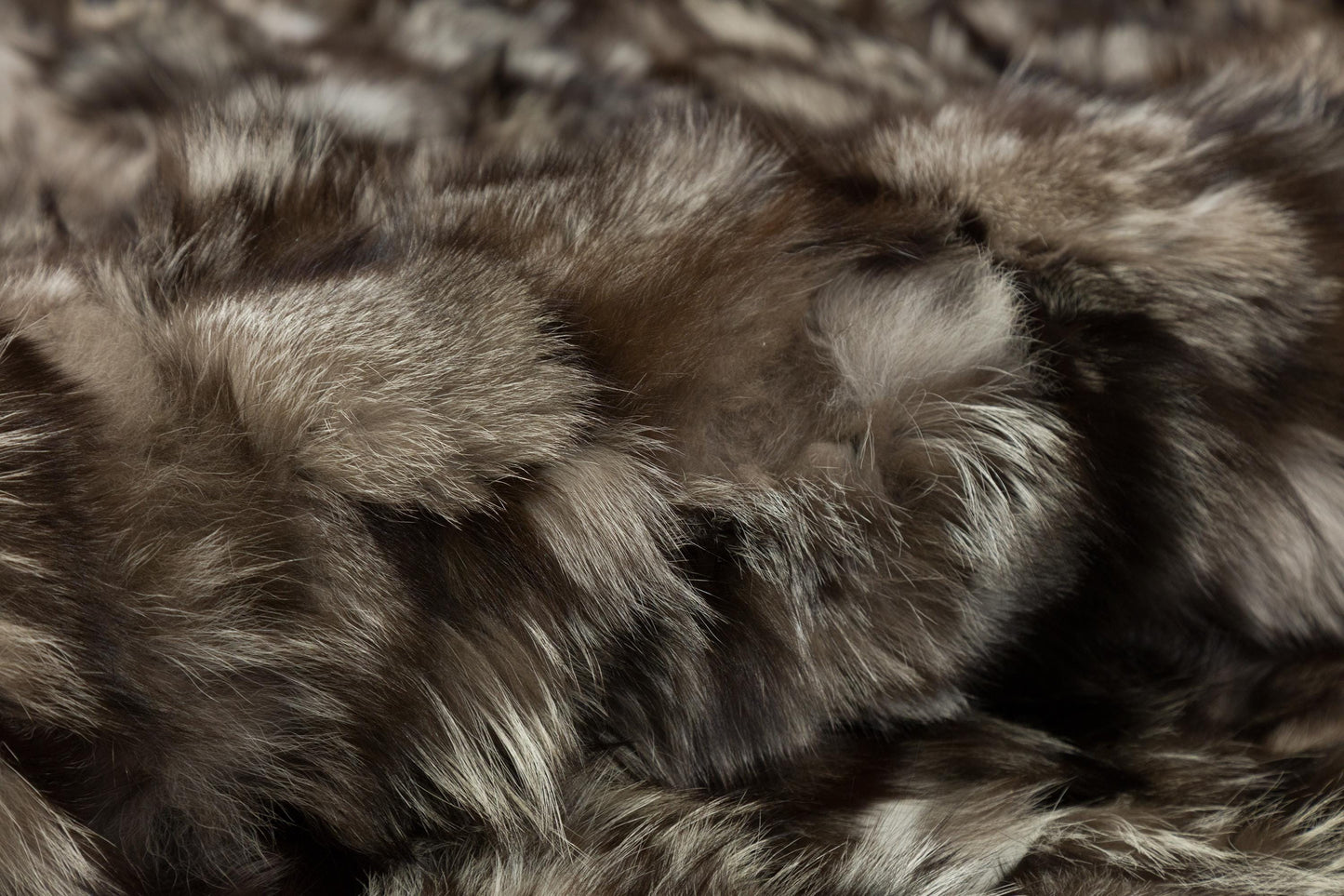Handmade Natural Hide Rug, Deep Brown Fur, 8'x10' Leather Floor Decor