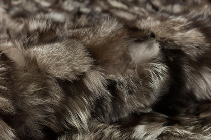Handmade Natural Hide Rug, Deep Brown Fur, 8'x10' Leather Floor Decor