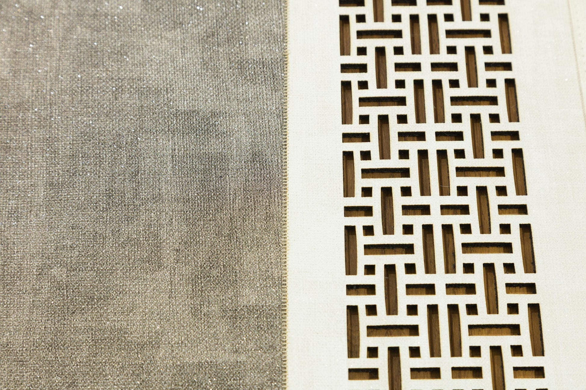 Laser Cut Faux Leather Rug: Modern Geometric Border, Turkish Floor Decor (5x7ft)