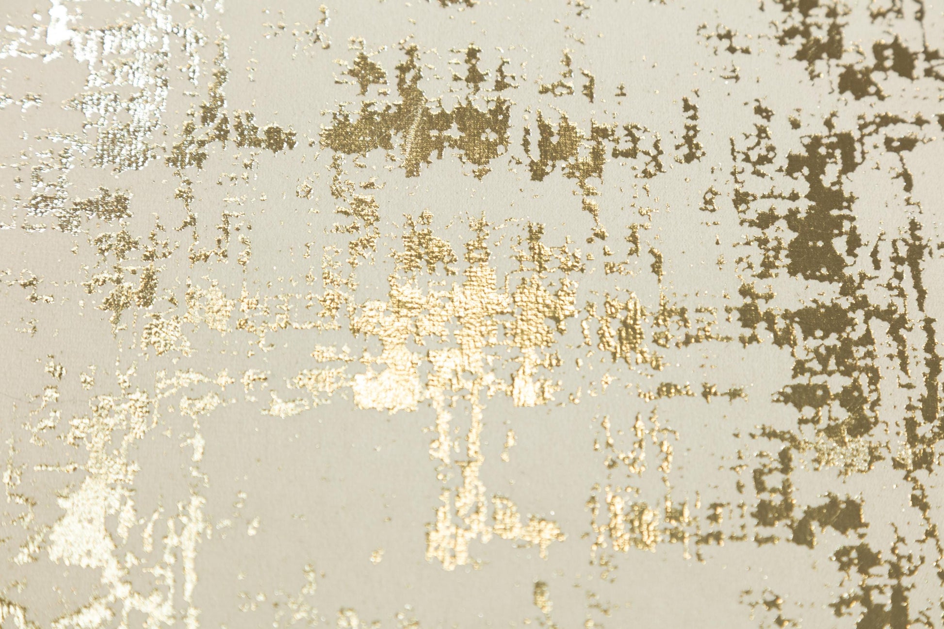 5x7ft Modern White Faux Leather Rug with Gold Laser Cut Border - Vegan Turkish Carpet