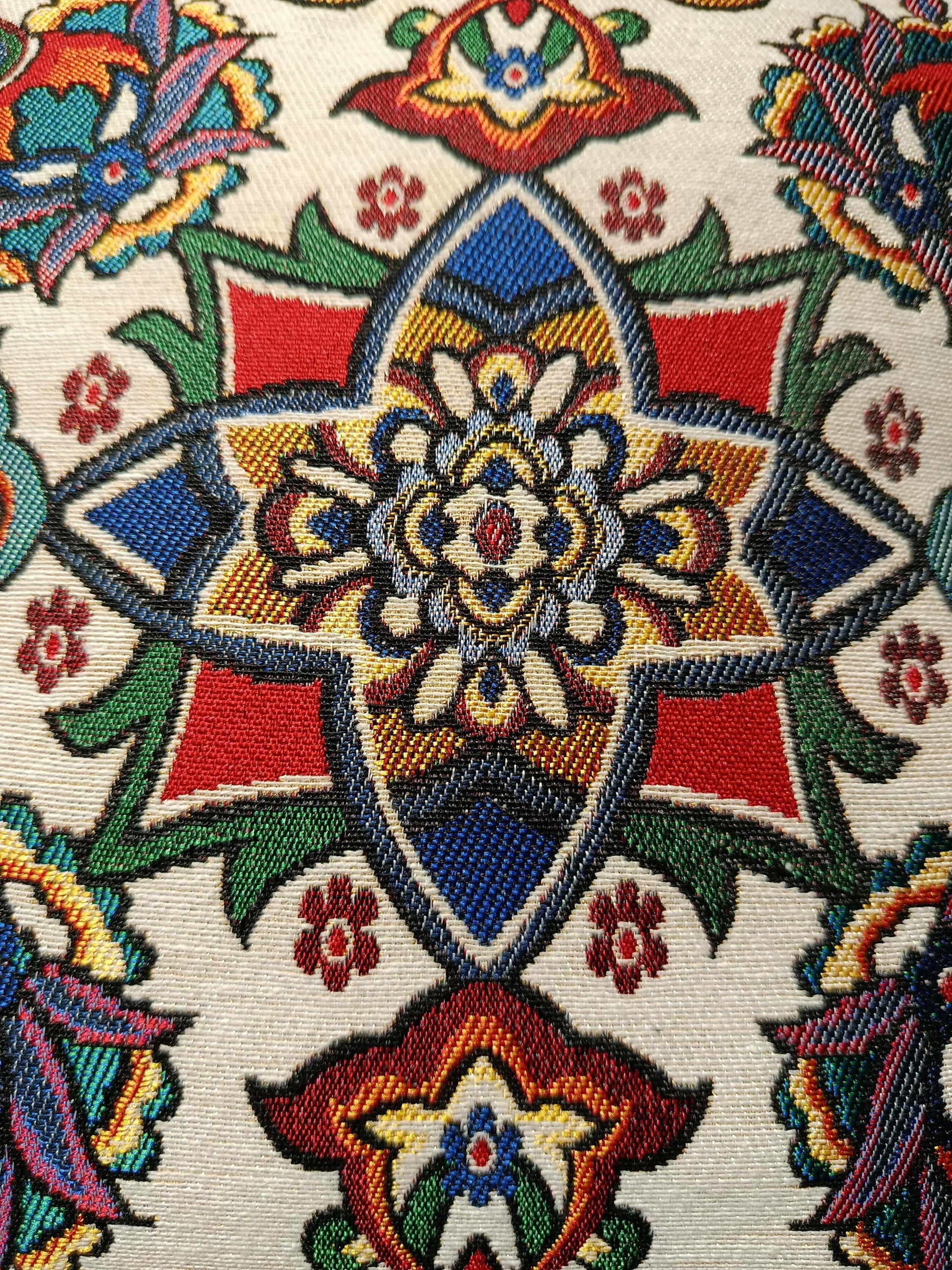 Persian Medallion Pillow Cover: Gobelin Tapestry, Boho Sofa Decor