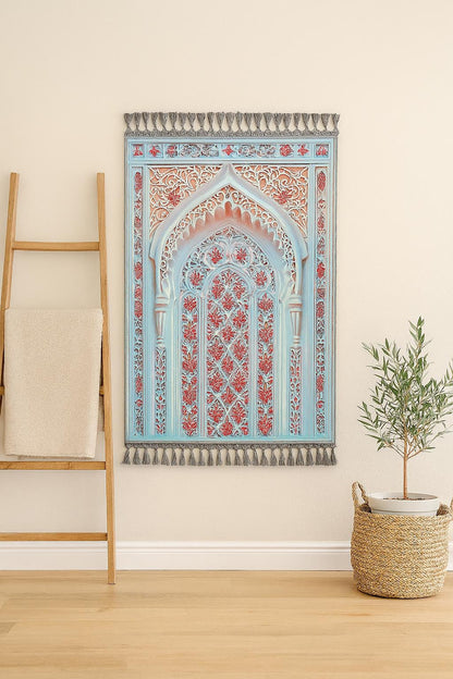 Turkish Prayer Rug, Ottoman Design, Muslim Prayer Mat