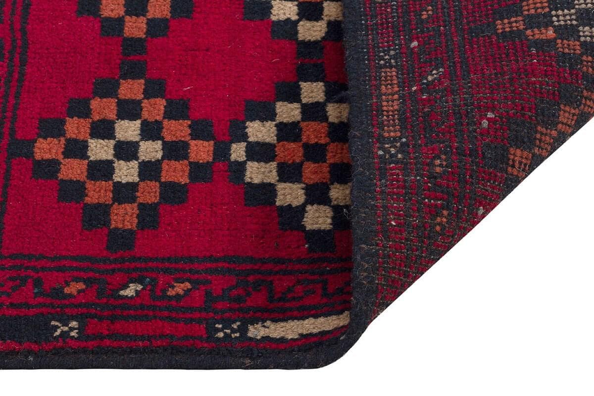 Small Afghan Wool Rug: 42x55 cm, Tribal Boho Decor