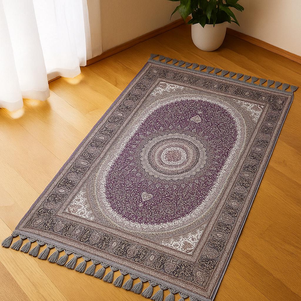 Turkish Prayer Rug, Soft Muslim Prayer Mat, Ottoman Design